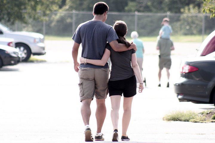 Parking Lot Embrace